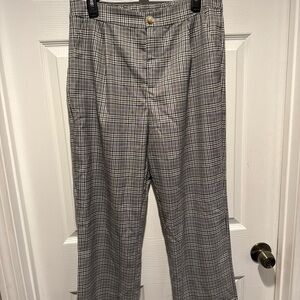 Gray Checkered Women’s Dress Pants